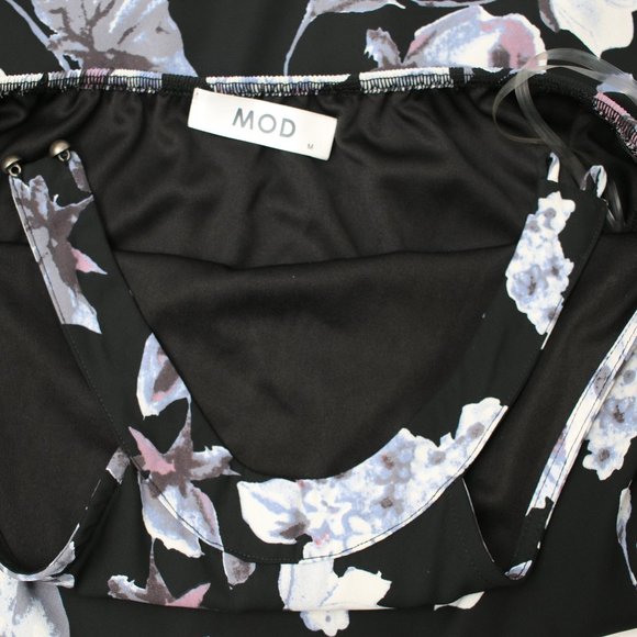 Mod Martin Floral Halter Neck Open Back Dress M - Picture 8 of 8